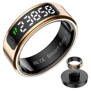 Smart Ring Gold R12 with Black Digital Display New in Box